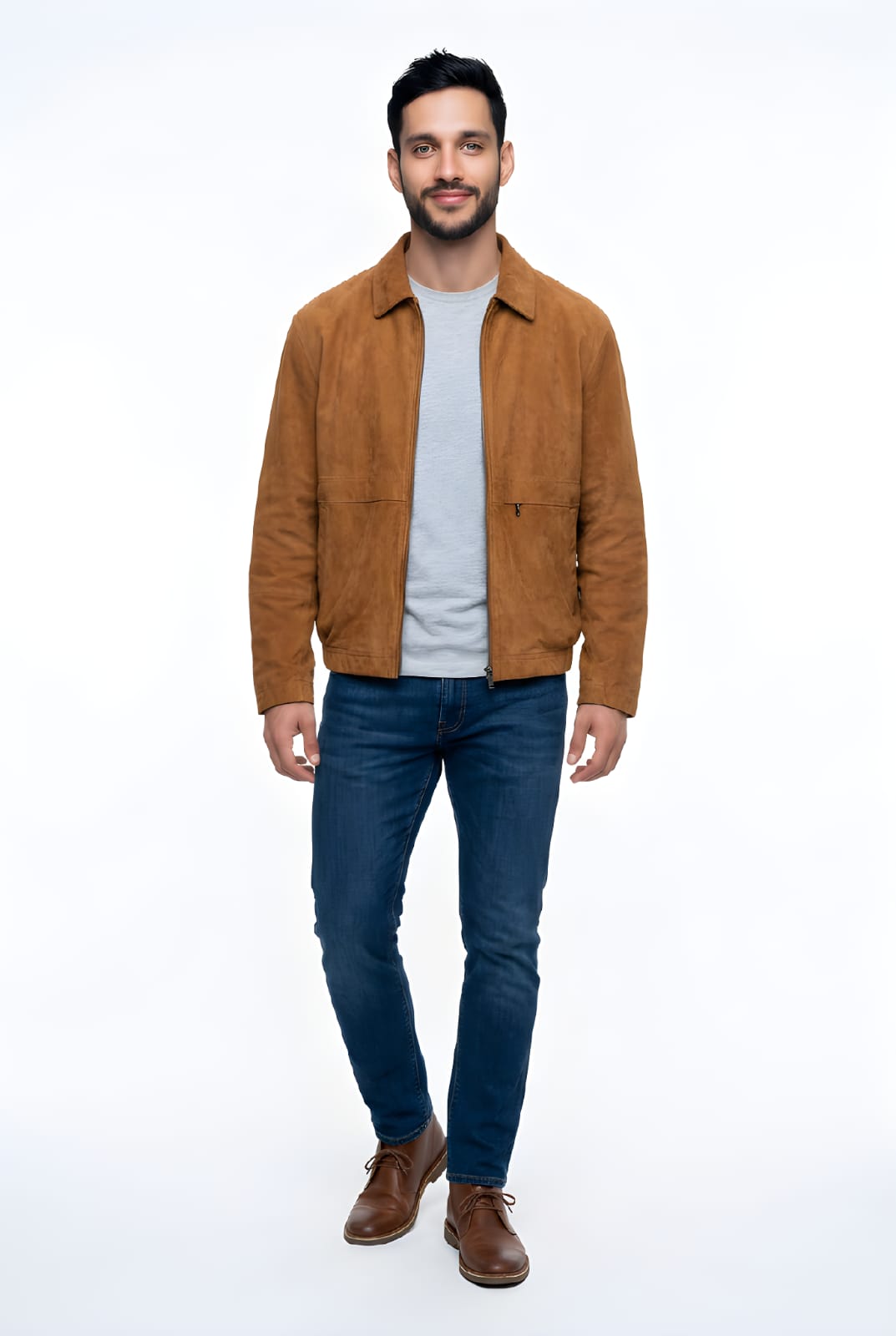 Giubotto Combipel vera pelle scamosciata